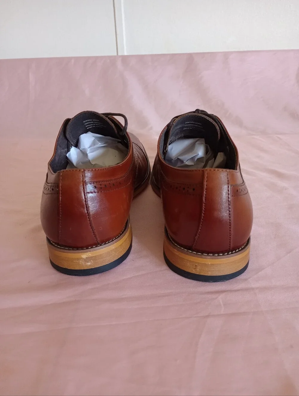 Stacy Adams Dickinson Cognac Cap Toe Oxford Dress Shoes Men’s Size 12